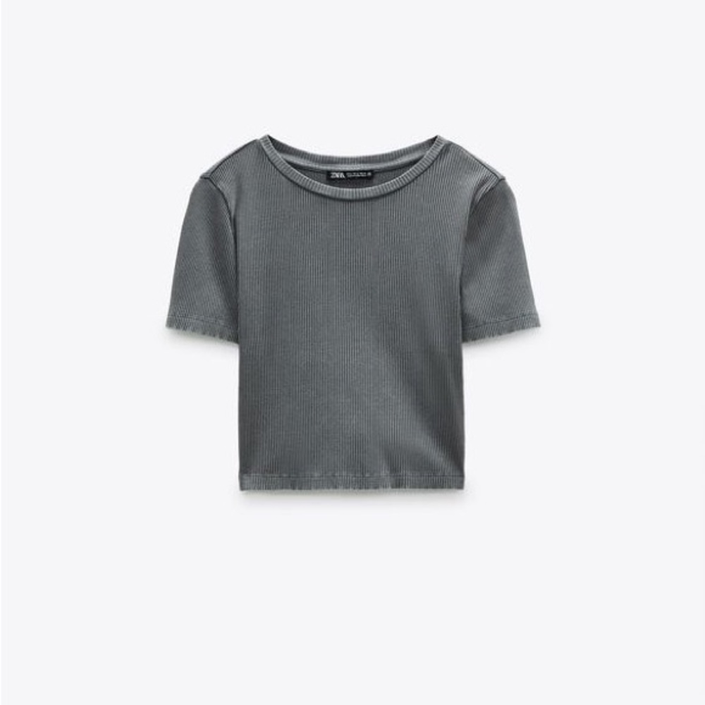 Gray Zara Crop Top - SIZE XS